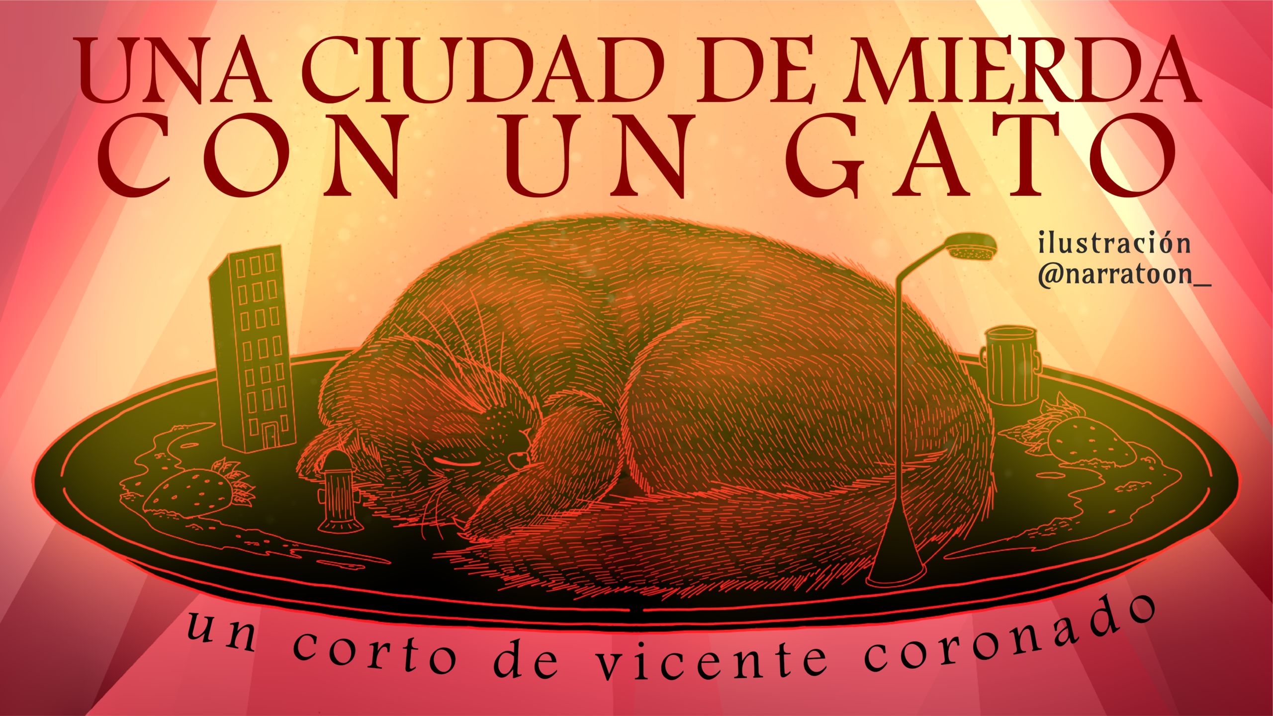 Una ciudad de mierda con un gato